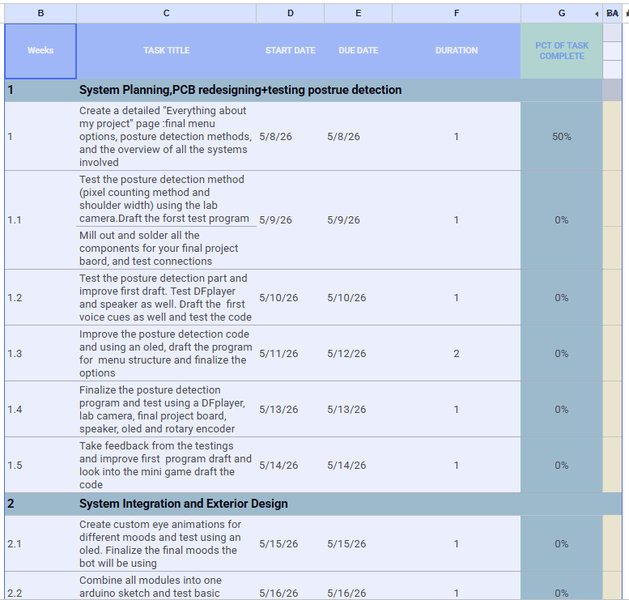 schedule